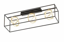 Fischer & Honsel LED-Deckenleuchte 3flg schwarz