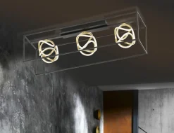 Fischer & Honsel LED-Deckenleuchte 3flg schwarz