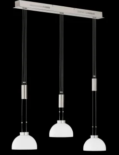 Fischer & Honsel LED-Pendelleuchte 3flg silberfarben