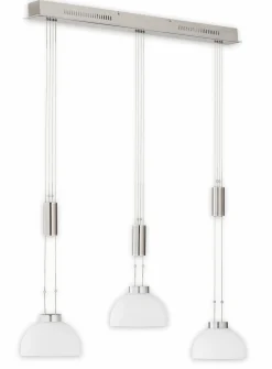 Fischer & Honsel LED-Pendelleuchte 3flg silberfarben