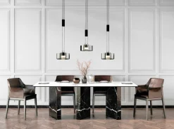 Fischer & Honsel LED-Pendelleuchte 3flg schwarz