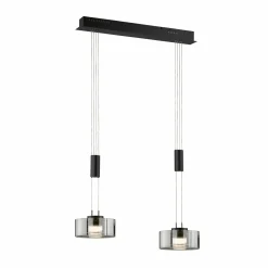 Fischer & Honsel LED-Pendelleuchte 2flg schwarz
