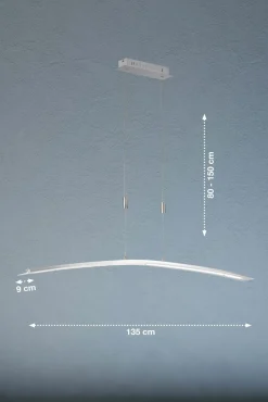 Fischer & Honsel LED-Pendelleuchte 1flg silberfarben