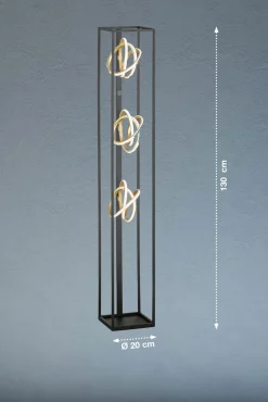 Fischer & Honsel LED-Stehleuchte 3flg schwarz
