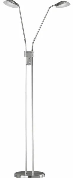 Fischer & Honsel LED-Stehleuchte 2flg silberfarben