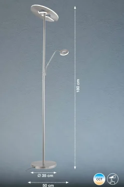 Fischer & Honsel LED-Stehleuchte 2flg silberfarben