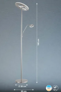 Fischer & Honsel LED-Stehleuchte 2flg silberfarben