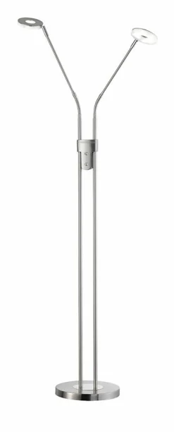 Fischer & Honsel LED-Stehleuchte 2flg silberfarben