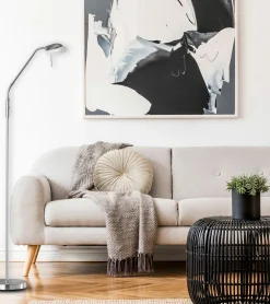 Fischer & Honsel LED-Stehleuchte 1flg silberfarben