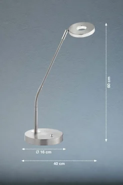 Fischer & Honsel LED-Tischleuchte 1flg silberfarben