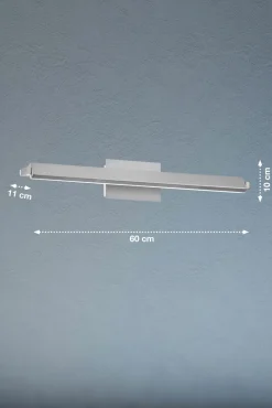 Fischer & Honsel LED-Wandleuchte 1flg silberfarben