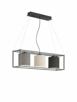 Fischer & Honsel Pendelleuchte 3flg schwarz