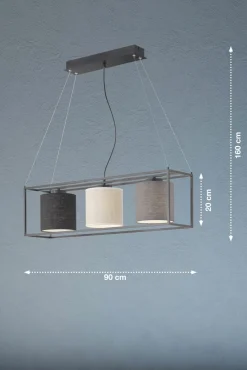 Fischer & Honsel Pendelleuchte 3flg schwarz