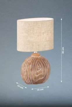 Fischer & Honsel Tischleuchte 1flg braun