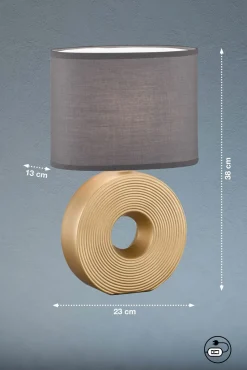 Fischer & Honsel Tischleuchte 1flg goldfarben