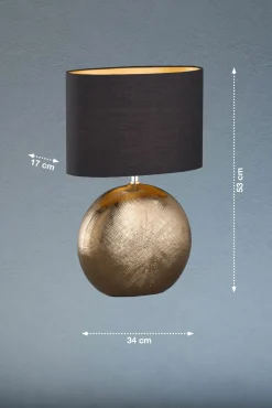 Fischer & Honsel Tischleuchte 1flg braun