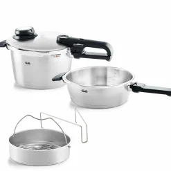 Fissler Schnellkochtopf-Set 2tlg. silberfarben