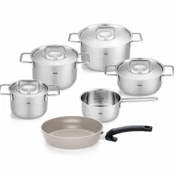 Fissler Topfset 5tlg + gratis Pfanne silberfarben