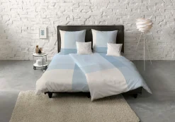 Fleuresse Mako-Satin-Wende-Bettwäsche blau