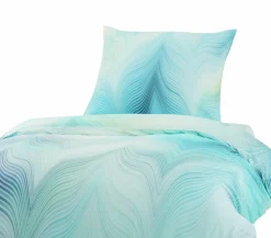 Fleuresse Satin-Bettwäsche blau