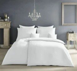 Fleuresse Uni-Satin-Bettwäsche silberfarben