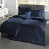 Fleuresse Uni-Satin-Bettwäsche blau