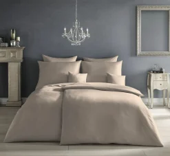 Fleuresse Uni-Satin-Bettwäsche grau