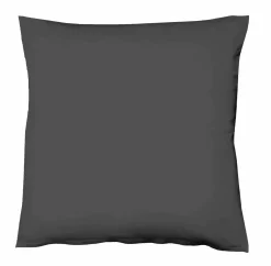 Fleuresse Uni-Satin-Kissenbezug grau