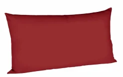 Fleuresse Uni-Satin-Kissenbezug rot