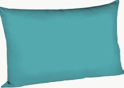 Fleuresse Uni-Satin-Kissenbezug blau