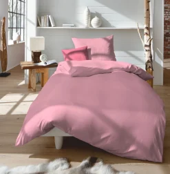 Fleuresse Uni-Satin-Kissenbezug pink