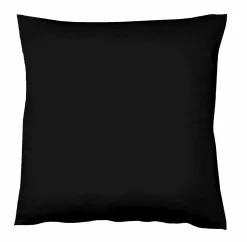 Fleuresse Uni-Satin-Kissenbezug schwarz