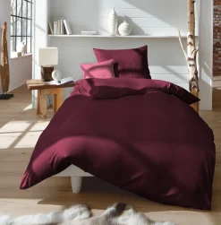 Fleuresse Uni-Satin-Kissenbezug violett