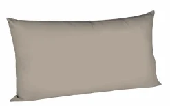 Fleuresse Uni-Satin-Kissenbezug grau