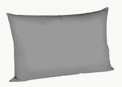 Fleuresse Uni-Satin-Kissenbezug grau