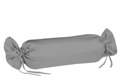 Fleuresse Uni-Satin-Nackenrollenbezug grau