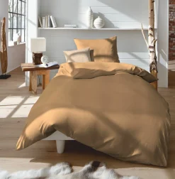 Fleuresse Uni-Satin-Nackenrollenbezug braun