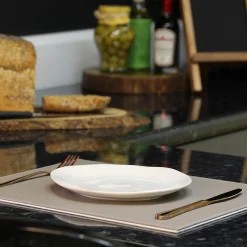 Freeform Tischset eckig 40x30cm weißgrauviolett