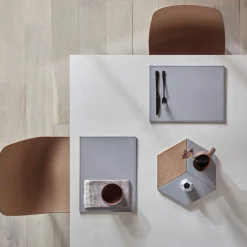 Freeform Tischset eckig 40x30cm grauschwarz