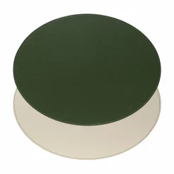 Freeform Tischset oval 45x34cm beigegrün