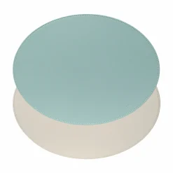 Freeform Tischset oval 45x34cm beigegrünblau