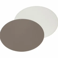 Freeform Tischset oval 45x34cm weißgrauviolett