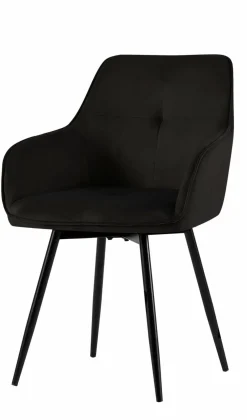 4-Fuß Stuhl drehbar schwarz