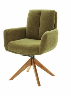 4-Fußstuhl mit Armlehnen grün