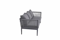 Gartensofa Set 3 tlg. grau