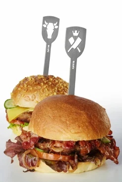 Gefu Hamburger-Spieße silberfarben