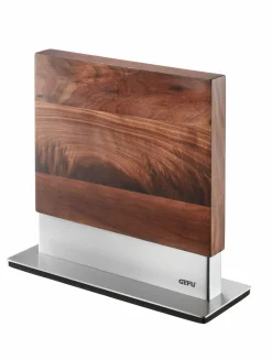 Gefu Magnet-Messerblock silberfarbenbraun