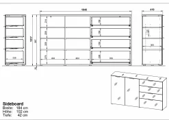 Germania Sideboard grau