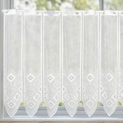 Gerster Jacquard-Bistrogardine weiß