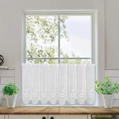 Gerster Schlaufen-Bistrogardine weiß